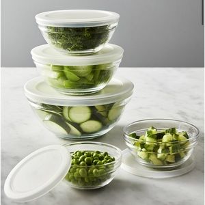 Boon Supply Set of 5 Glass Nesting Bowls with Lids